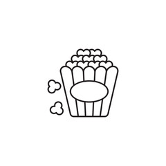 Popcorn icon design with white background stock illustration