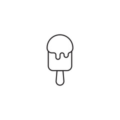 Choclate ice cream icon design with white background stock illustration