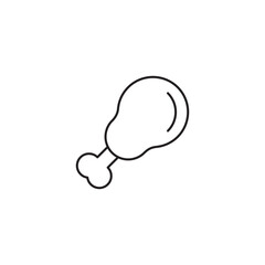 Fried Chicken icon design with white background stock illustration