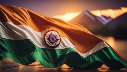 Indian flag waving 