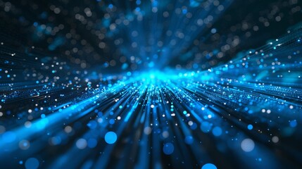 blue abstract technology background of high speed global data transfercomputing.	