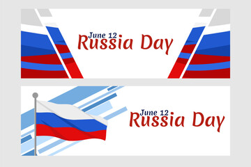 June 12, Russian Day. Happy Russian Day vector illustration. Suitable for greeting card, poster and banner
