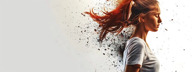 banner background with woman