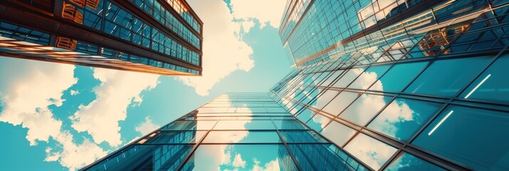 Modern Skyscrapers and Urban Architecture - Business background architecture building - Generativ AI 