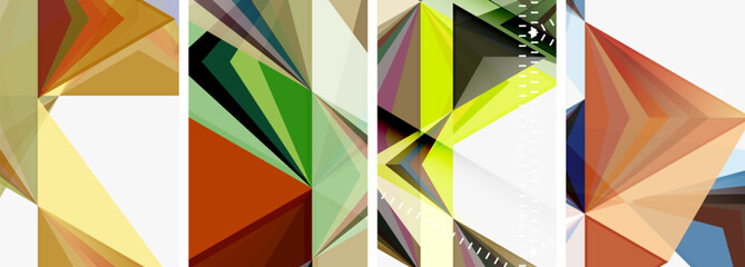 Triangle blend geometric concept poster designs for wallpaper, business card, cover, poster, banner, brochure, header, website