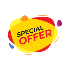 Special Offer Banner badge offer label up to 30% 40% 50% 60% 70% popup bubble offer baloon sale badge vector for print and web