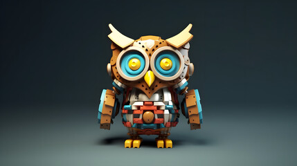 Owl Toy robot 3d