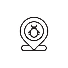 Location icon design with white background stock illustration