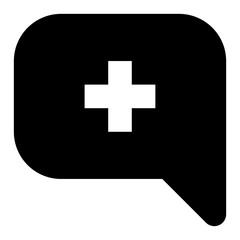 comment medical solid icon for ui