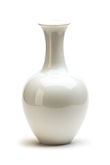 White vase isolated on white background