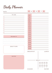daily planner, today planner, daily activities vector