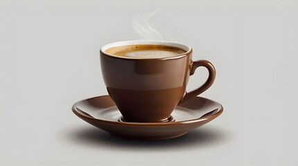 Obraz premium cup of coffee isolated on transparent background cutout.