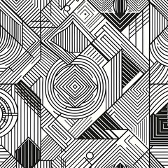 Pattern with circles and lines