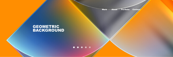 Trendy Simple Round Triangle and Circle with Gradients Abstract Background. Vector Illustration For Wallpaper, Banner, Background, Card, Book Illustration, landing page