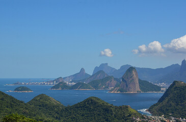 View of Rio de Janeiro and Guanabara Bay from Parque Cidade in Niterói, Brazil.