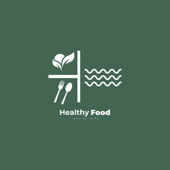 Healthy Food Design vector Template