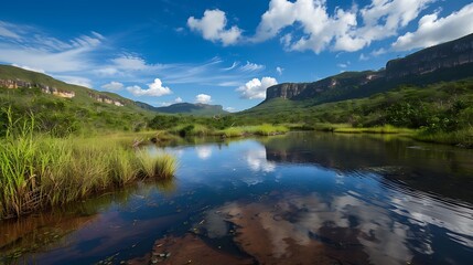 A stunning natural habitat in the national park of chapada dos veadeiros