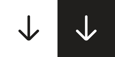 black and white download icon symbol vector