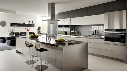 modern kitchen interior, ai generated
