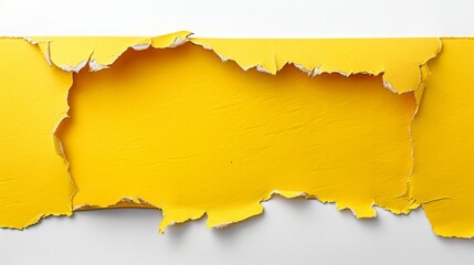Cardboard paper torn yellow page texture shape