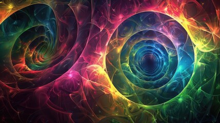 Fractal Circle Art Album Cover in Multiple Colors