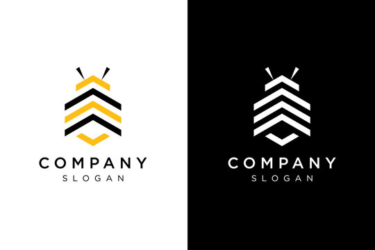 house and bee logo