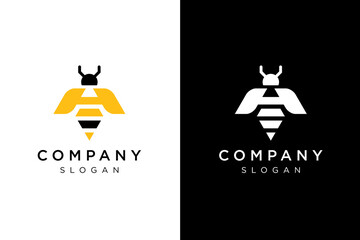 The unique bee logo and initial A
