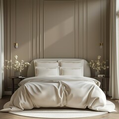 Stylish European style bedroom interior