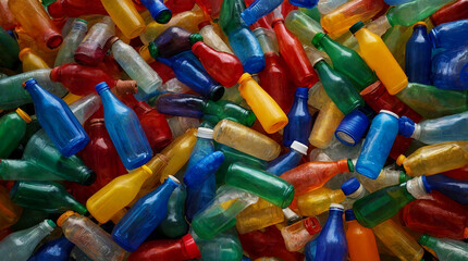 plastic bottles. Highlight the ingenuity and creativity involved in recycling