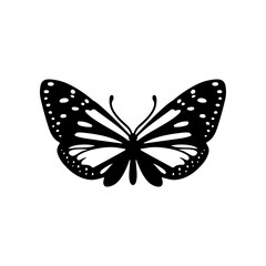 Beautiful Butterfly Silhouette Vector Simple graphic design