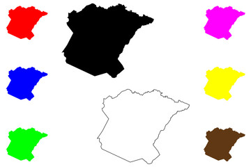 Oglethorpe County, Georgia (U.S. county, United States of America,USA, U.S., US) map vector illustration, scribble sketch Oglethorpe map