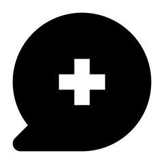 comment medical solid icon for ui