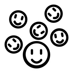 smile of happiness line style icon