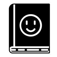 book how to be happy glyph icon 