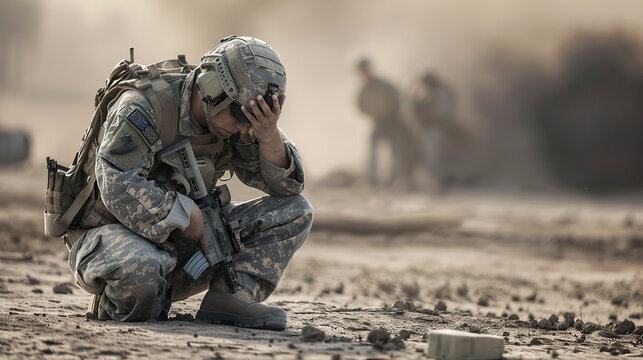 american soldier depressed ptsd anxiety
