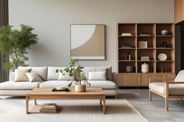 Fototapeta premium Living room furniture architecture building.
