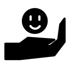 maintain happiness glyph icon 