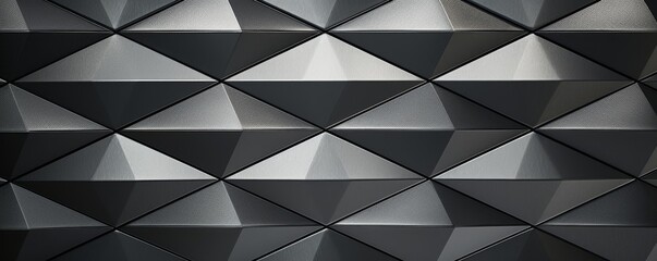 Obraz premium Abstract geometric pattern of gray and black triangles.
