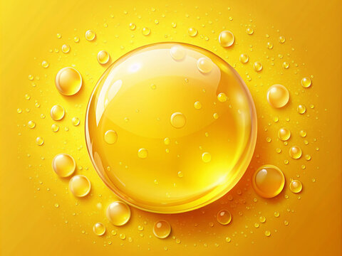 illustration of a yellow bubble