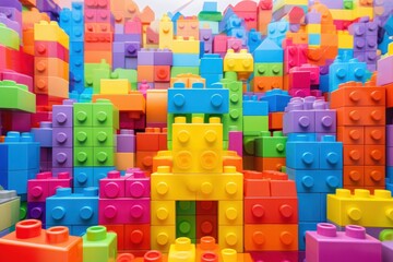 Naklejka premium Backgrounds block toy variation.