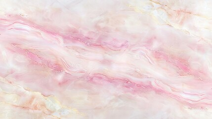   Close-up of Pink and White Marble Textured Wallpaper with Gold Design