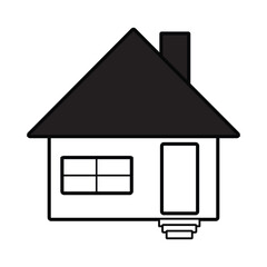 Real Estate Linear vector illustration. House Outline Icon. Home concept.