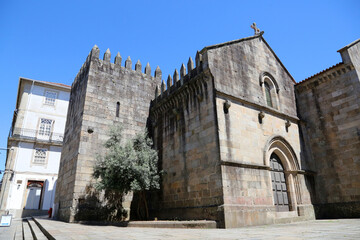 Obraz premium Braga castle. The Cathedral is one of the oldest churches in the city of Braga, Portugal