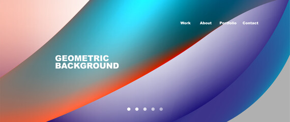 Colorful flowing shapes, wave lines with neon gradients. Vector Illustration For Wallpaper, Banner, Background, Card, Book Illustration, landing page