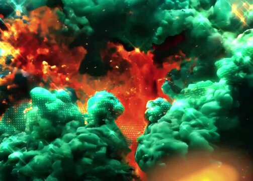 luxury Color paint explosion bomb fire bomb green screen explosion