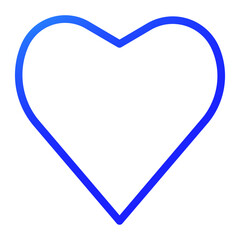 empty heart blue color style