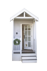 Naklejka premium small wooden cottage porch, cutout isolated transparent png 