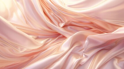 Obraz premium Elegant Luxury Fabric Abstraction. Clean Three-Dimensional Illustration of Gentle Drapery in Flying Motion