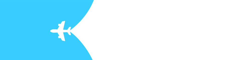 Obraz premium Plane banner template. Airplane concept background.