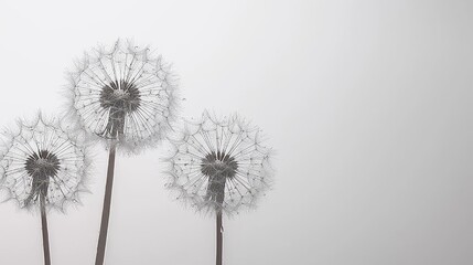 black-and-white dandelion photo